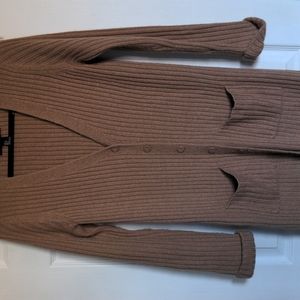 Forever 21 long brown cardigan sweater